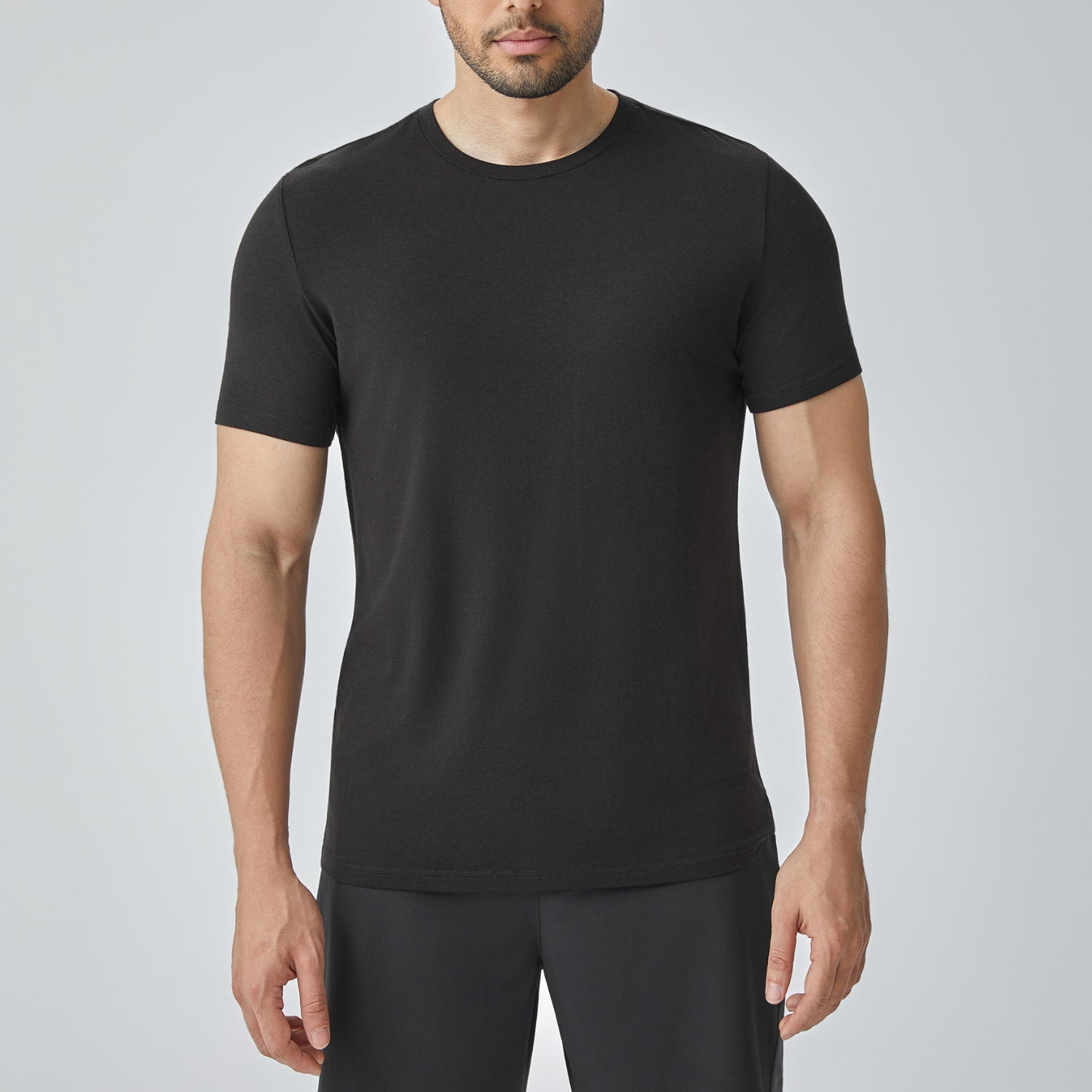 Minimalist HY-Blend Crew Tee Black